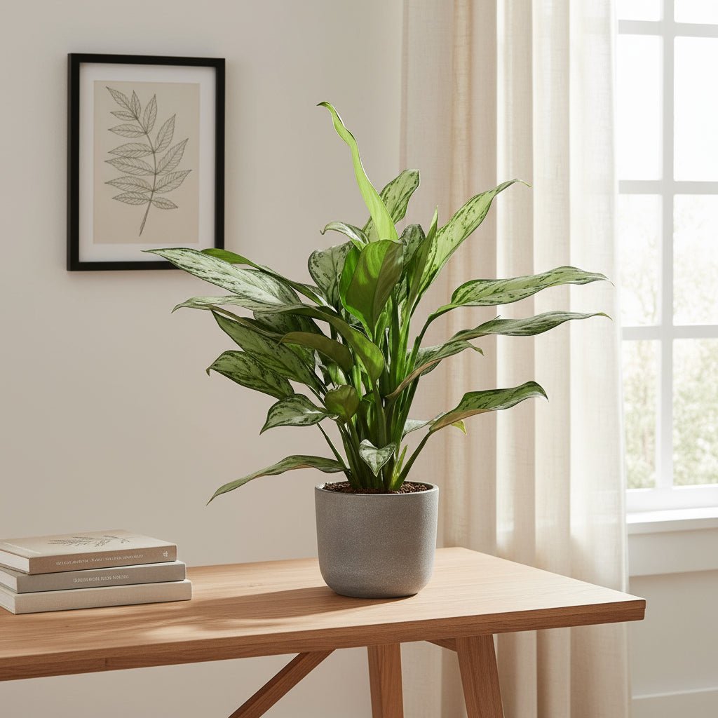 Aglaonema Silver Queen — Planta china — Ø14 cm — H45 cm - Verdeia - 3