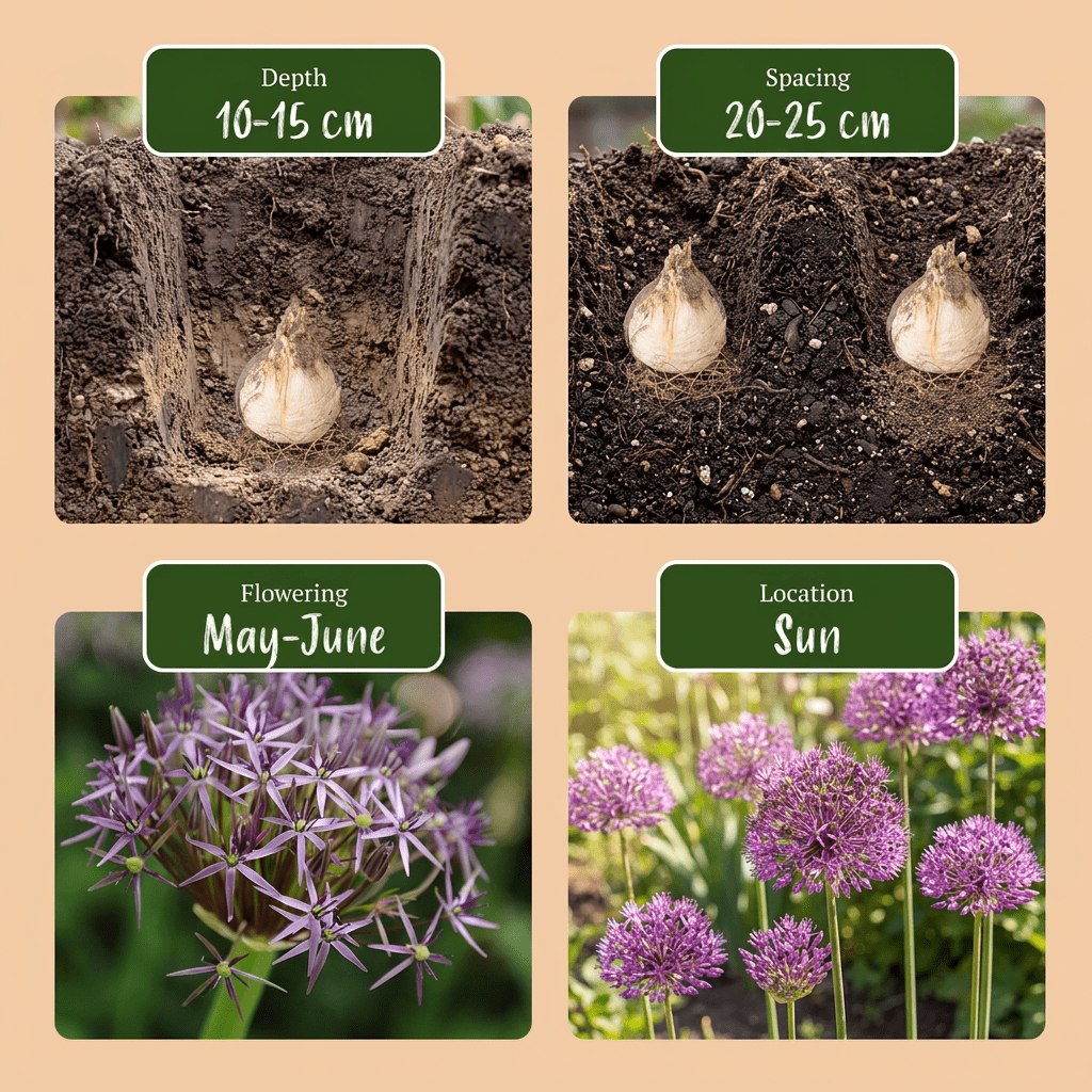 Ajo estrellado de Persia (Allium christophii) — Bulbos calibre 10/12 - Verdeia - 6
