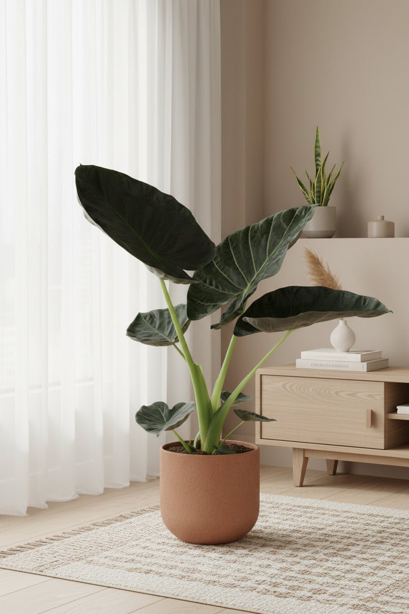 Alocasia Regal Shield — Sloní ucho — Ø21 cm — H90 cm - Verdeia - 3