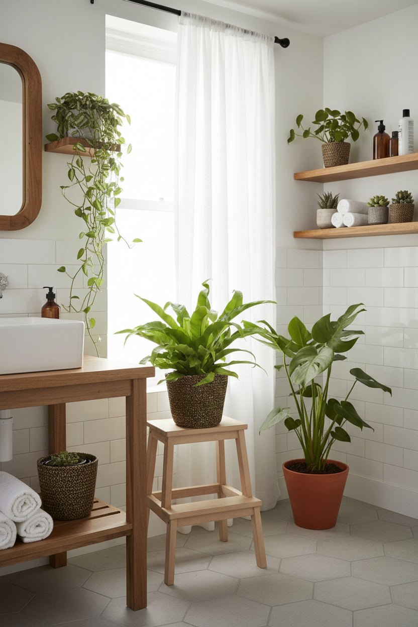 Asplenium Antiquum — Panier Selin noir — Prêt à poser - Verdeia - 5