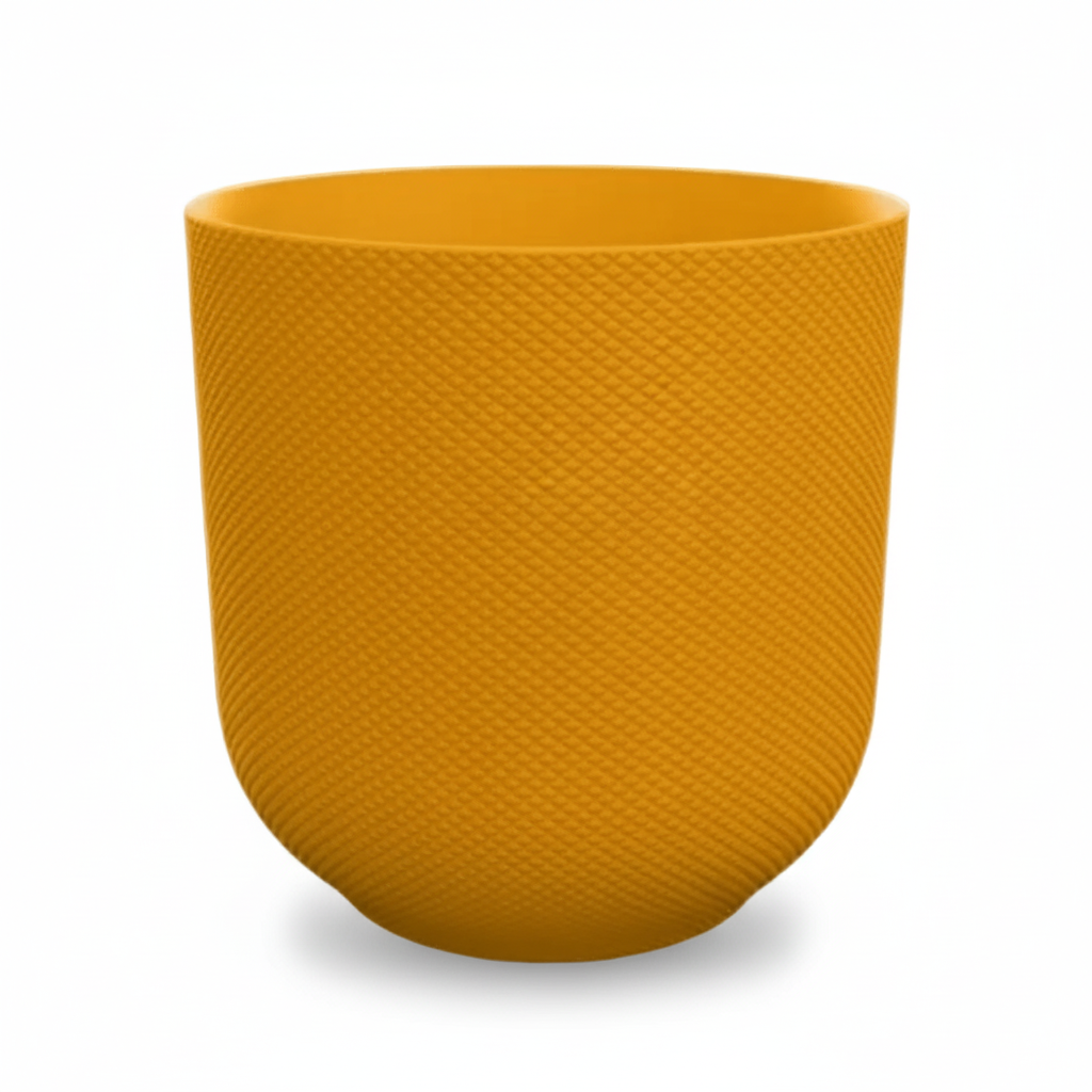 Maceta - macetero Elho Jazz Redondo amarillo ámbar - Verdeia - 1