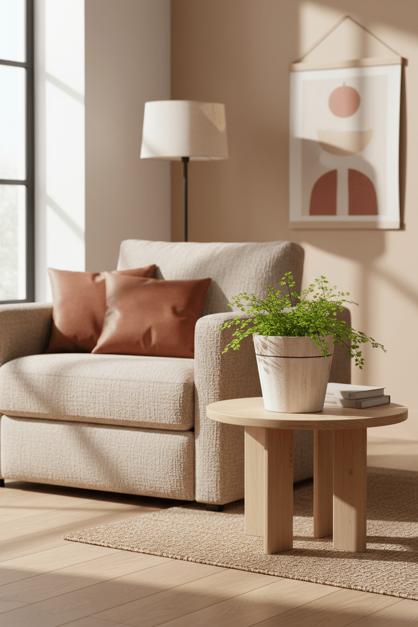 Cache - pot en bois blanchi — Ø14 cm - Verdeia - 4