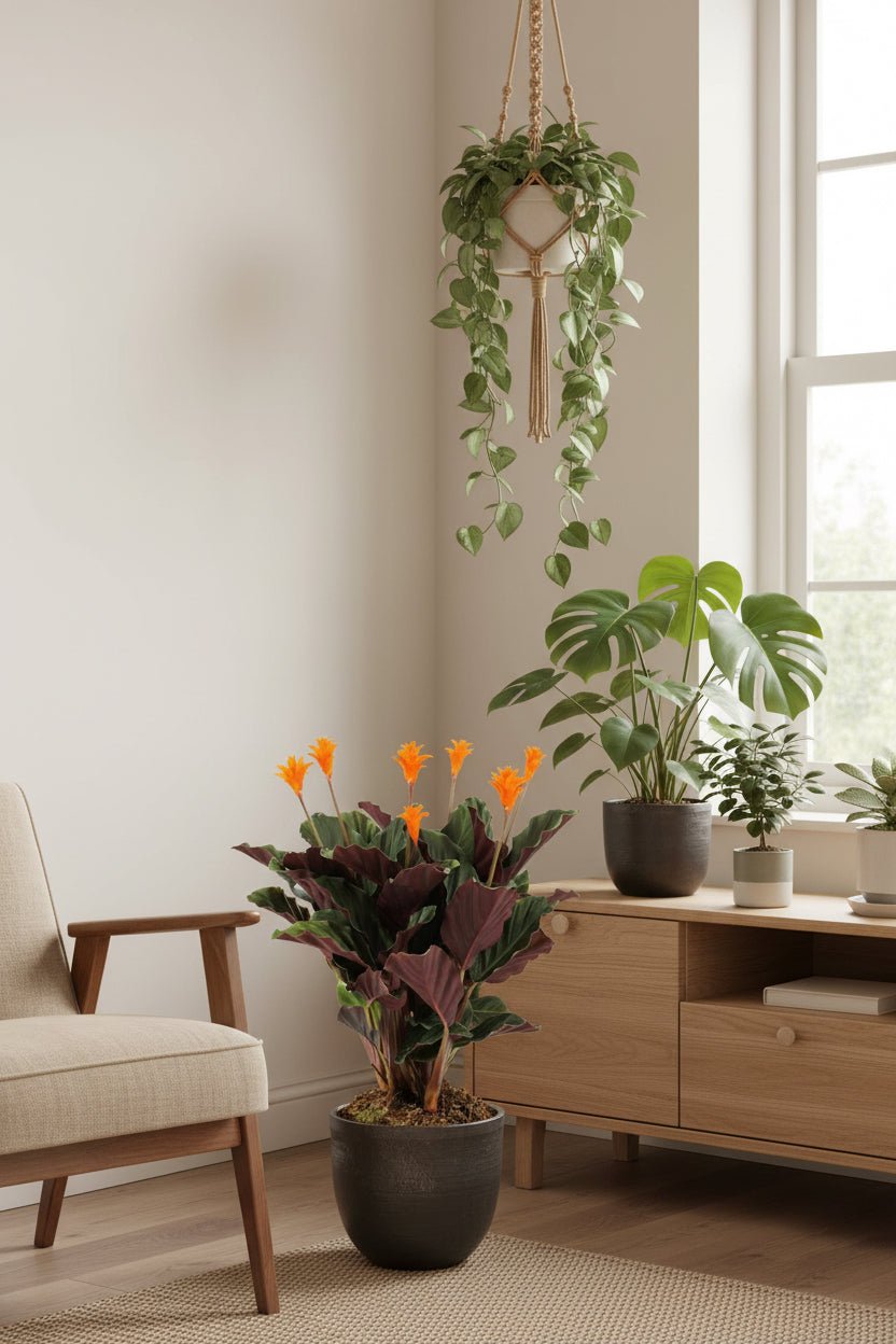 Calathea crocata (Wieczny płomień) — H40-45 cm | Doniczka Ø14 cm - Verdeia - 4