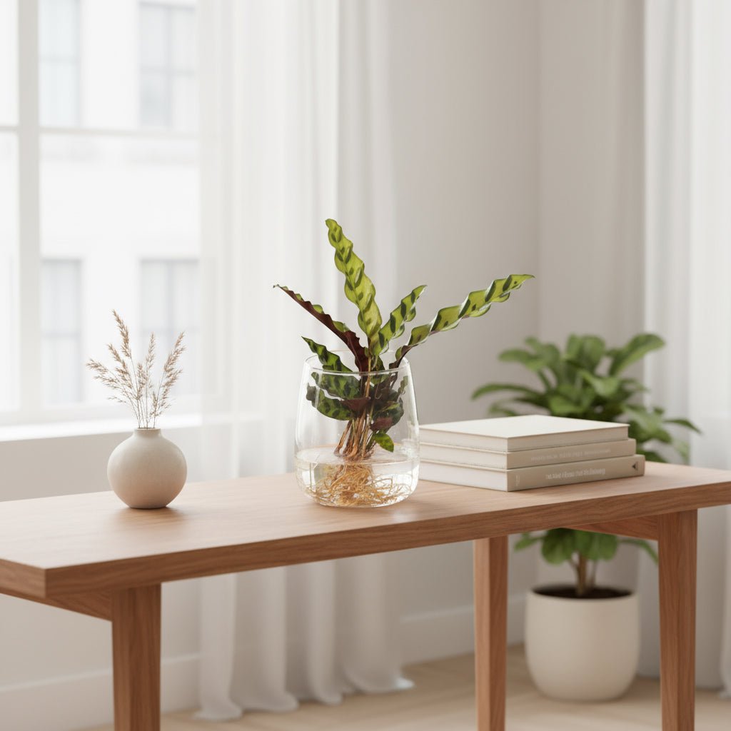 Calathea Insignis – Planta Pavo Real en Maceta Kingston Glas – D12 x A30 cm - Verdeia - 3