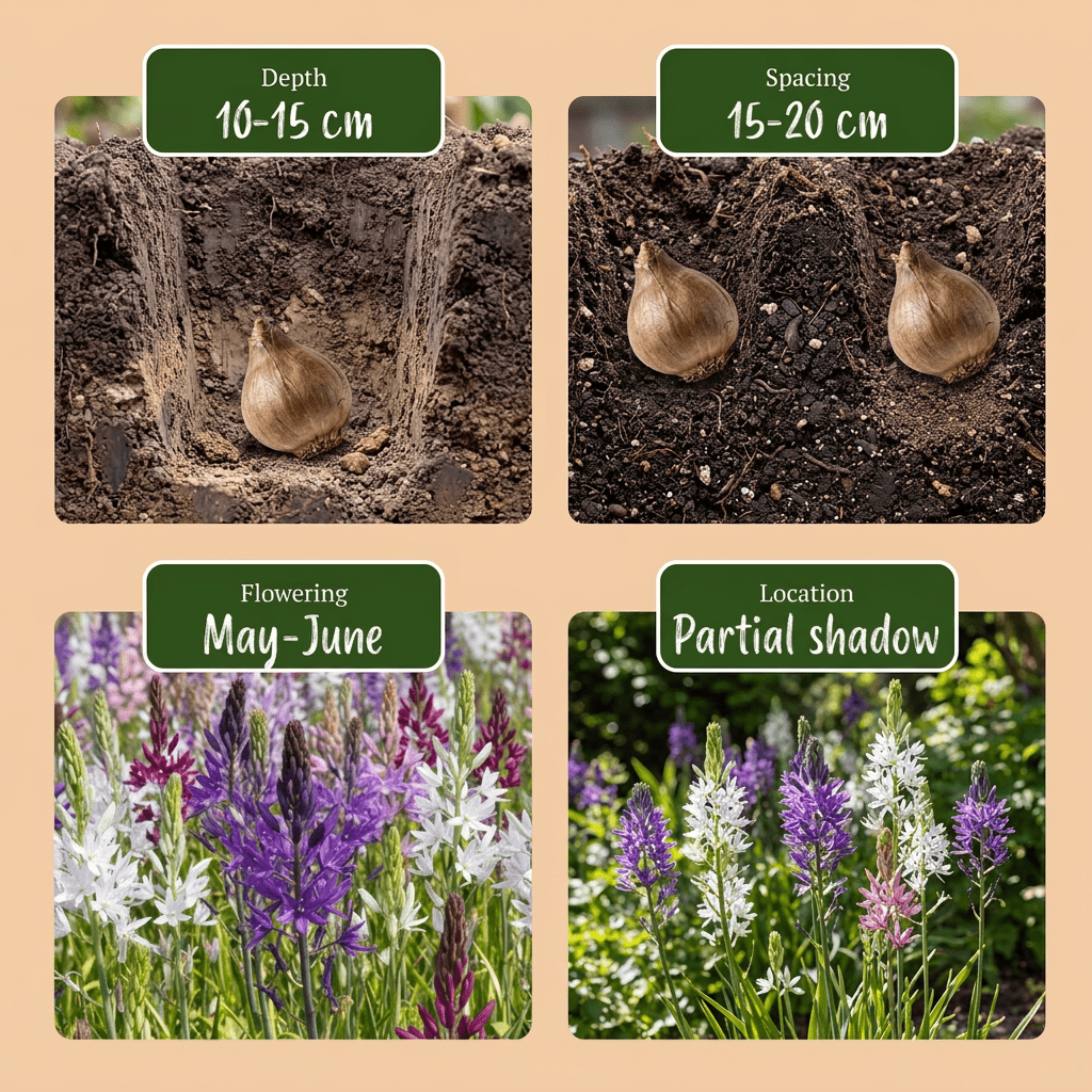 Camassie de Leichtlin en mélange (Camassia leichtlinii) — Bulbes calibre 12/14 - Verdeia - 6