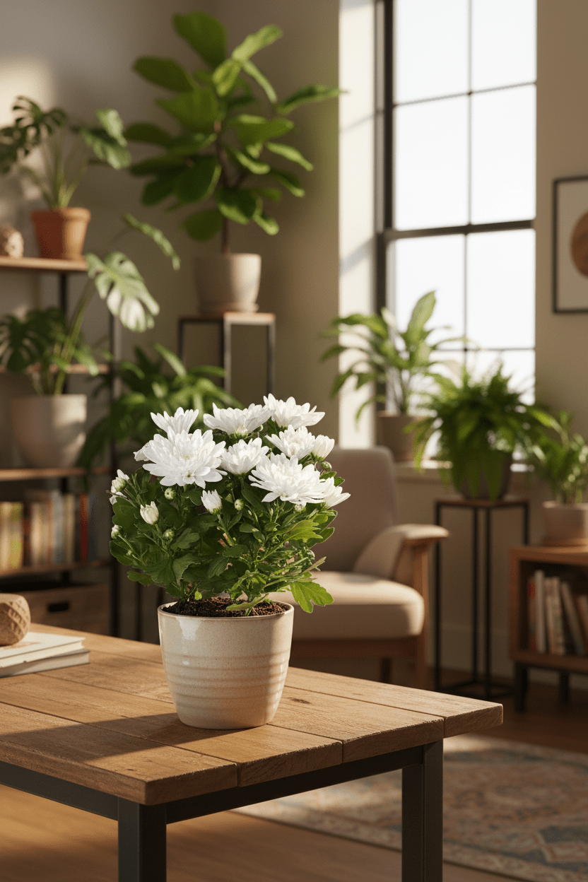 Chrysanthemum Brave — Ø12 cm — H26 cm - Verdeia - 5