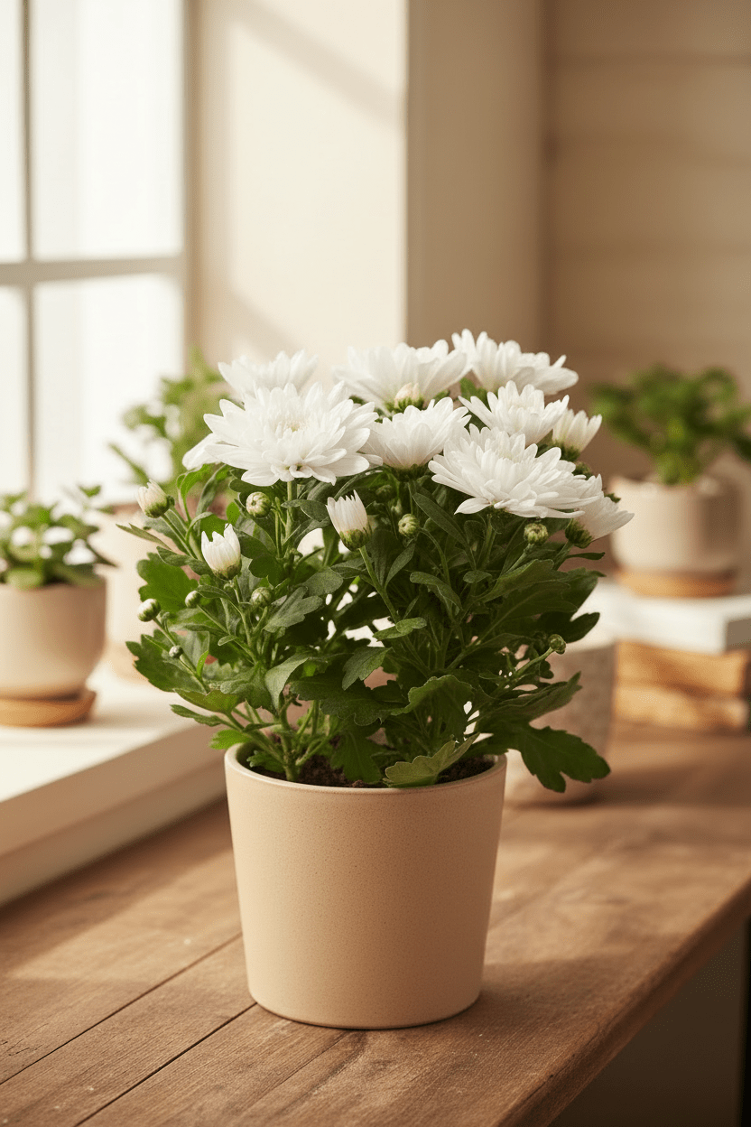 Chrysanthemum Brave — Ø12 cm — H26 cm - Verdeia - 4