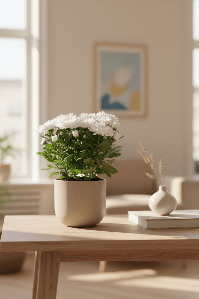 Chrysanthemum Brave — Ø12 cm — H26 cm - Verdeia - 3