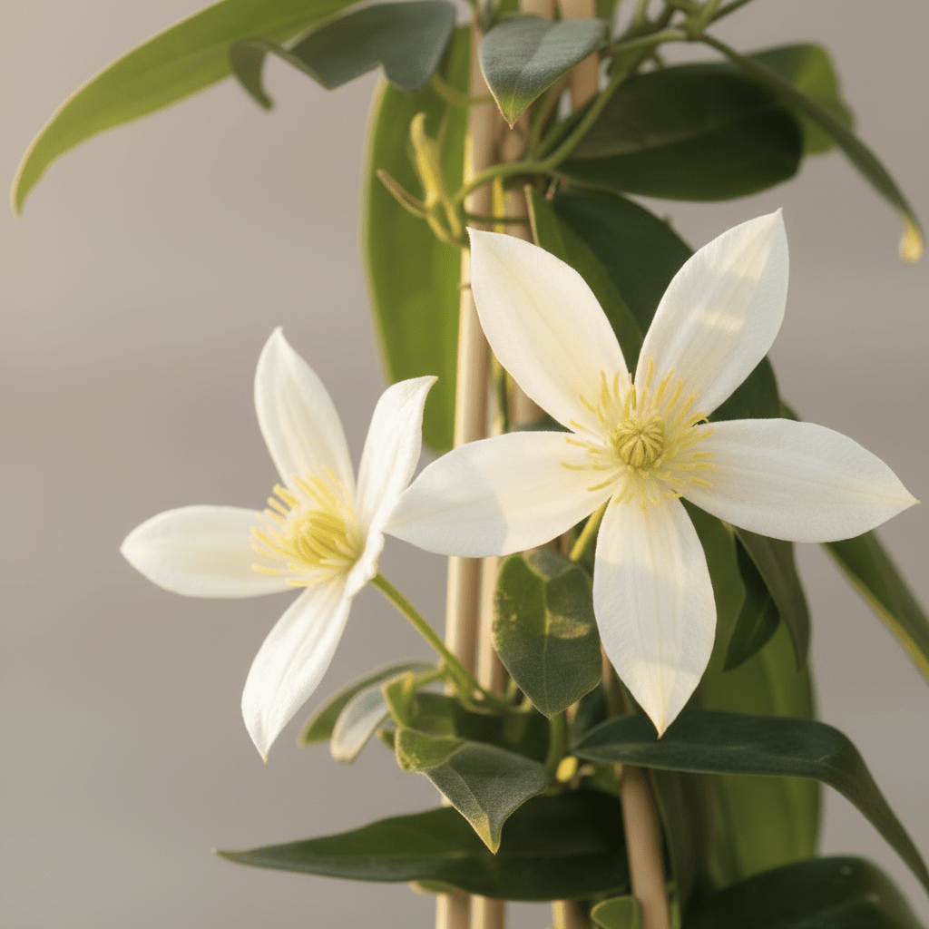 Clematis armandii – Powojnik zimozielony o białych kwiatach – D15 x H65 cm - Verdeia - 1