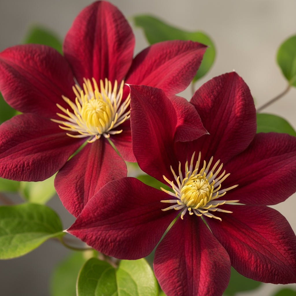 Clematis ‘Hagley Hybrid’ – Clématite rouge cardinal – Ø15cm – ↕65cm - Verdeia
