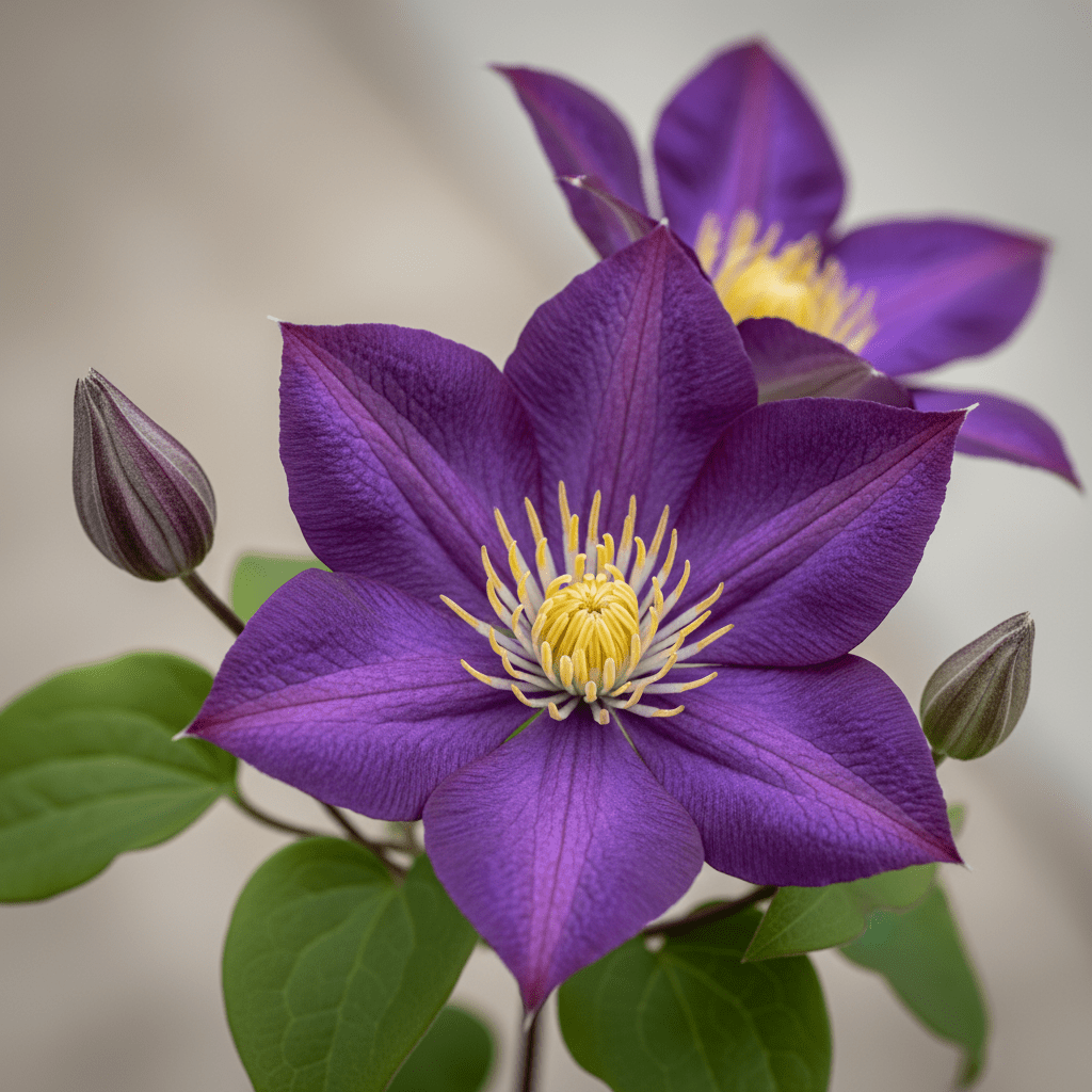Clematis Jackmanii – Clématite violette – D15cm x H65cm - Verdeia