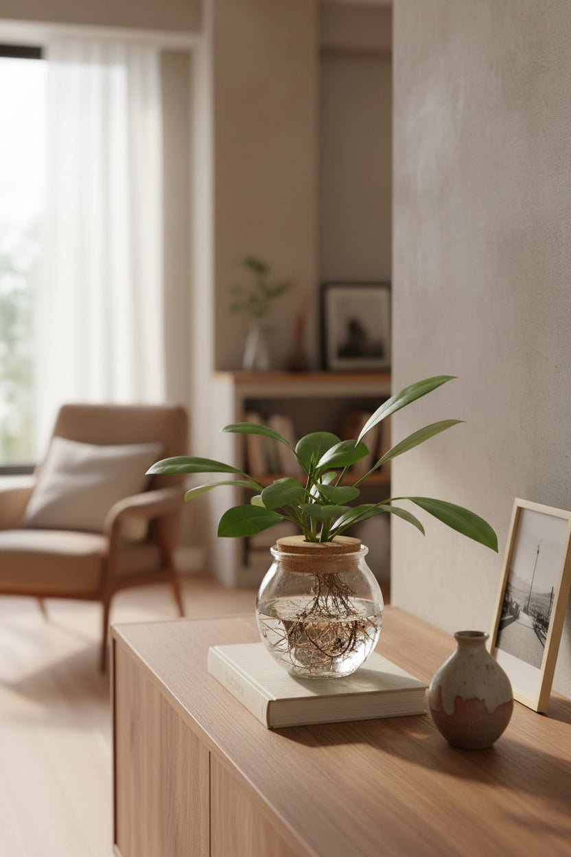 Clusia en pot cilíndric amb tap — Planta hidropònica — Ø12 cm — A30 cm - Verdeia - 3