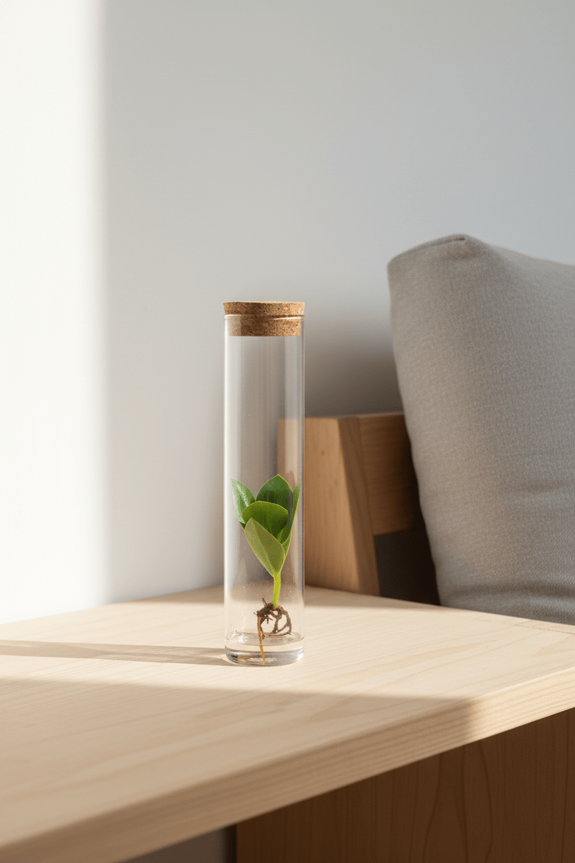Clusia en tube de verre — Ø5 cm — A15 cm - Verdeia - 2