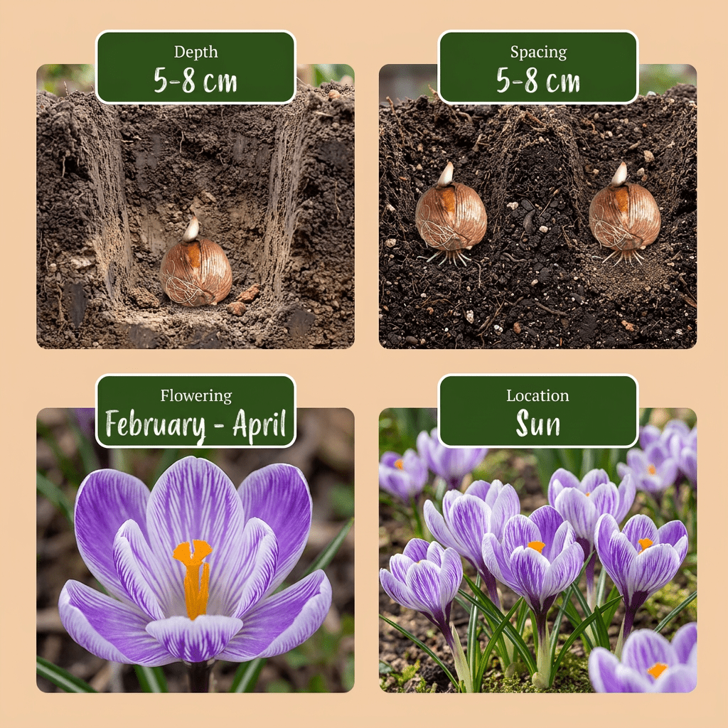 Mezcla de crocus azules y blancos (Crocus vernus) — Bulbos calibre 7/8 - Verdeia - 6