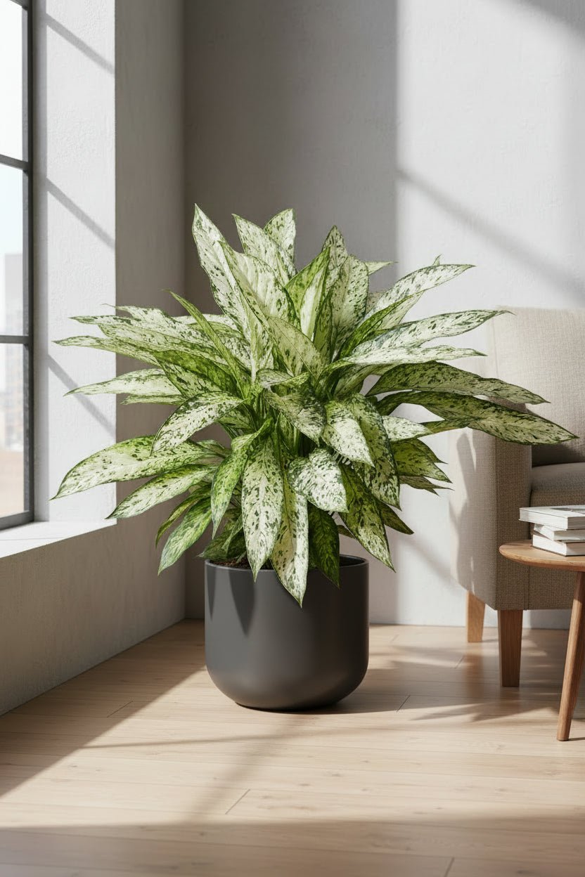 Dieffenbachia Vesuvius — Dumb Cane — Ø27 cm — H80 cm - Verdeia - 4