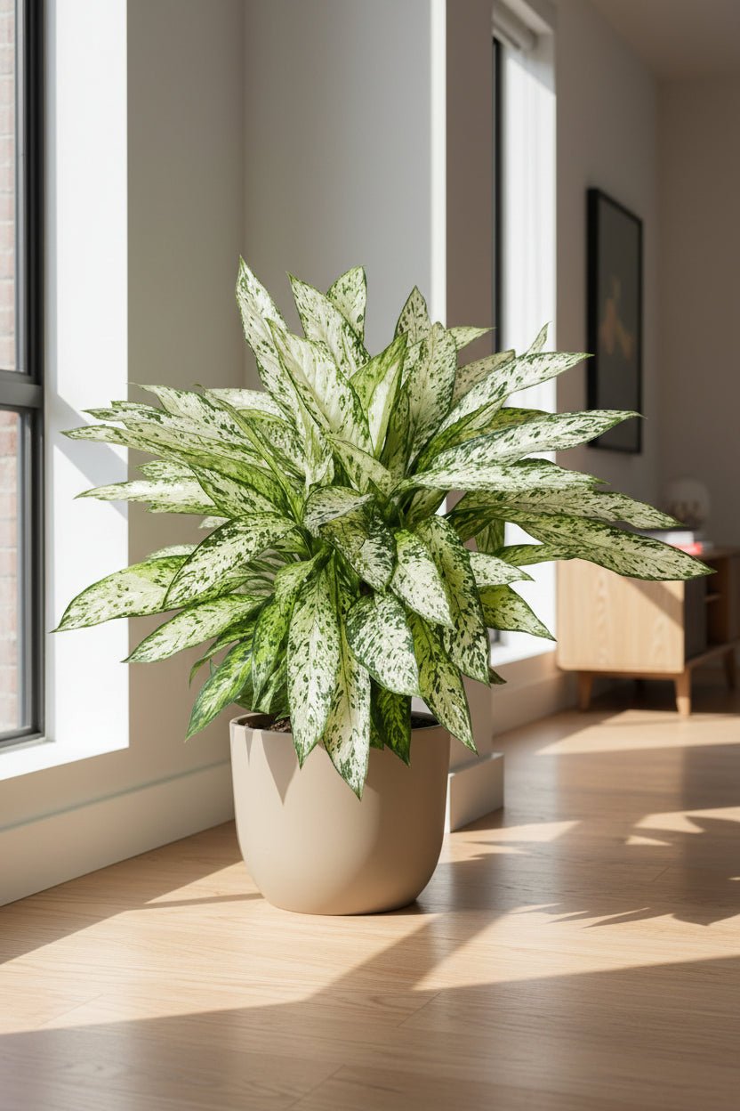 Dieffenbachia Vesuvius — Caña de los mudos — Ø27 cm — H80 cm - Verdeia - 3