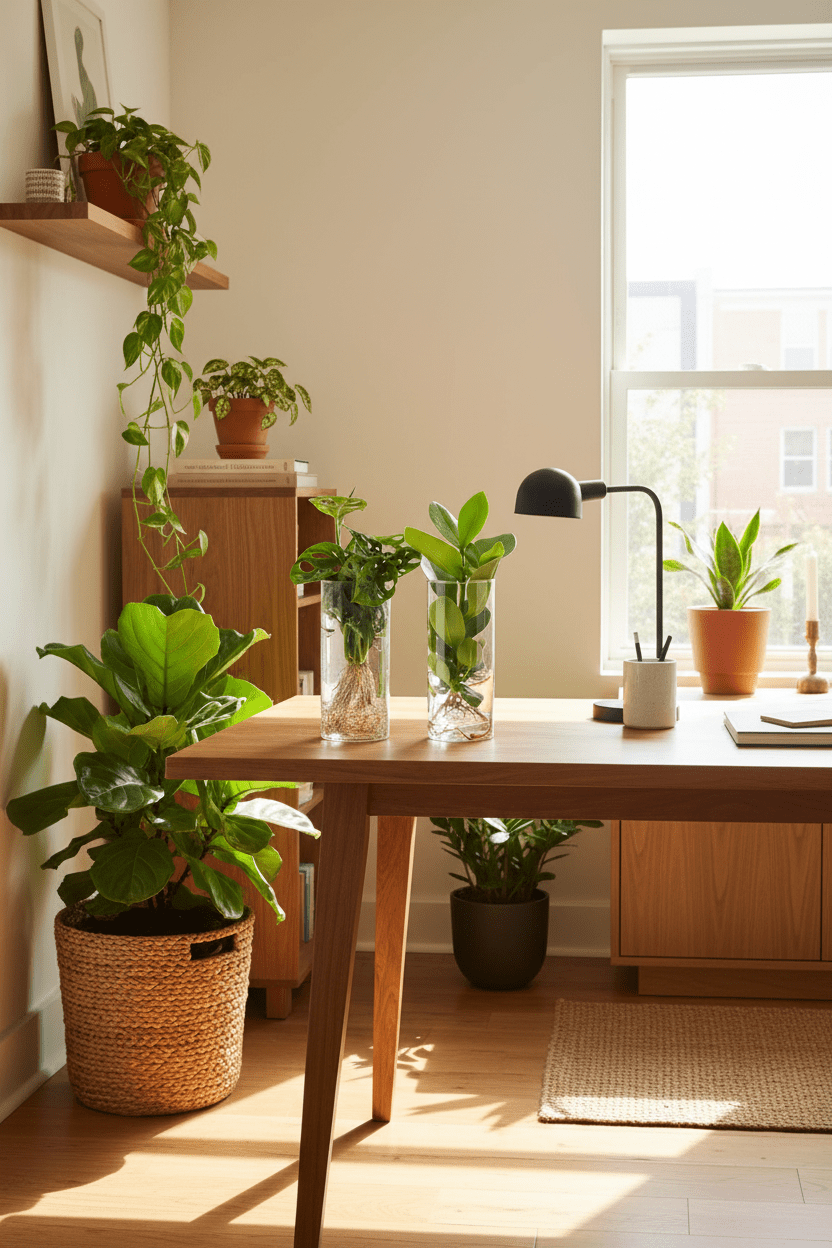 Duo Monstera Adansonii & Clusia (Hydroponisch im Glas) - H25 - 40 cm | Vasen Ø12 cm - Verdeia - 4