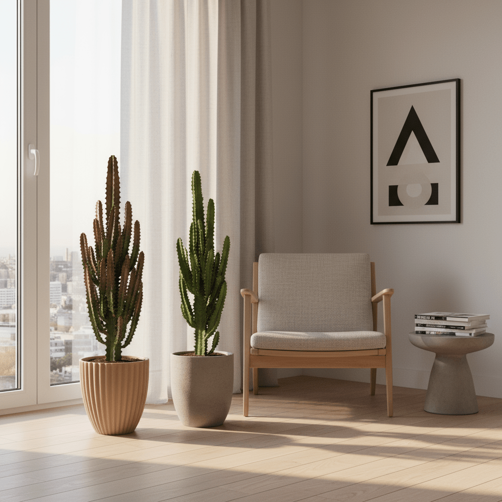 Euphorbia rouge et verte — Lot de 2 - Verdeia