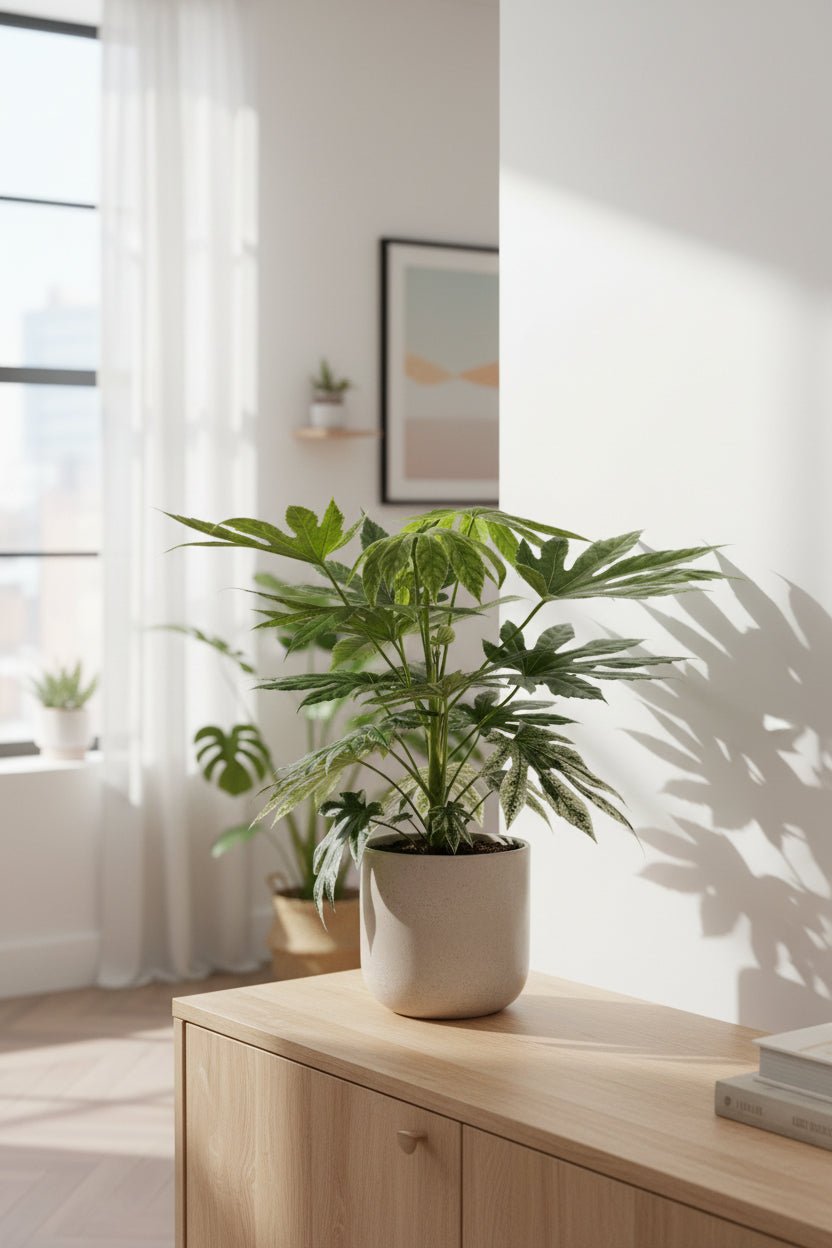 Fatsia Japonica Variegata — Aralia de Japón panaché — Ø19 cm — H60 cm - Verdeia - 6