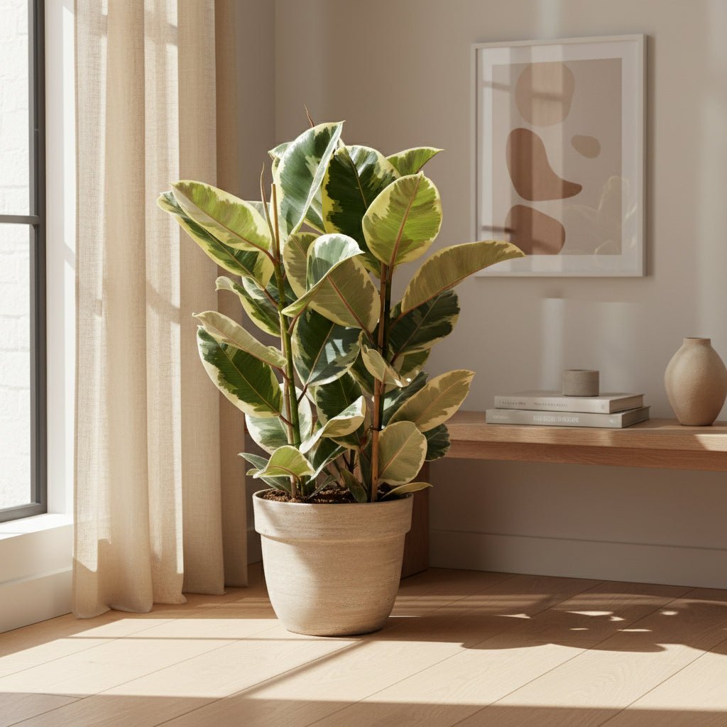 Ficus Elastica Tineke — Ficus elastica variegato - Verdeia - 5