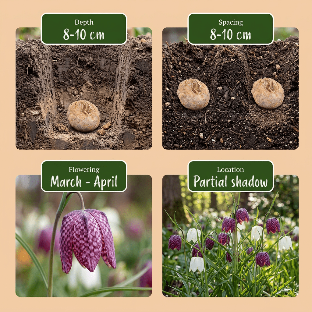 Fritilaria ajedrezada, mezcla de colores (Fritillaria meleagris) — Bulbos calibre 6/7 - Verdeia - 6