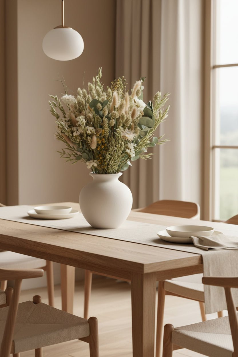 Grand bouquet champêtre séché Tons naturels - H60 cm - Verdeia - 4