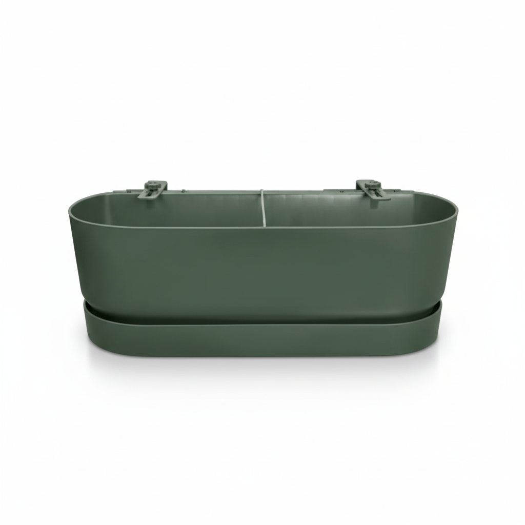 Jardinera Elho Greenville Easy Balcony — Verde Ø25 cm - Verdeia - 1