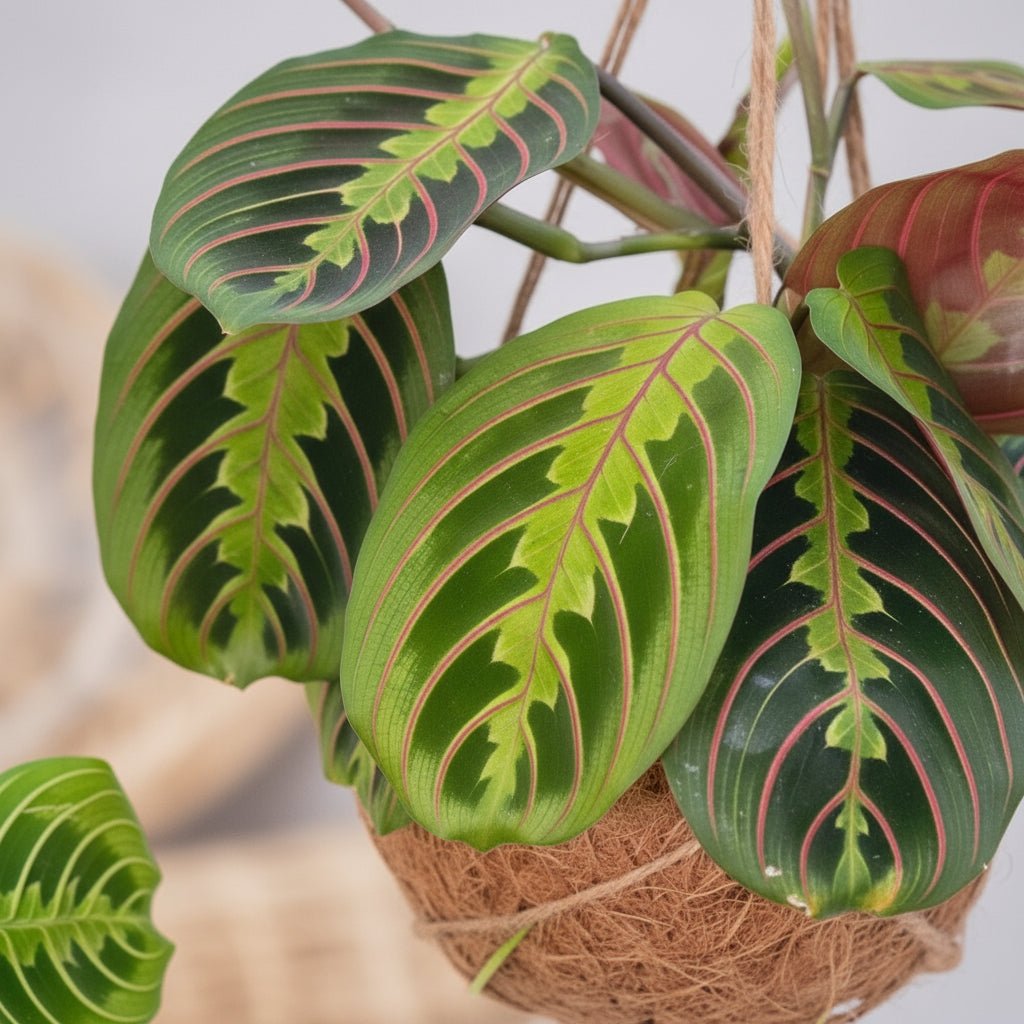 Kokodama Maranta Mix — 3 plantas suspensas — Ø15 cm • A20 cm - Verdeia - 2