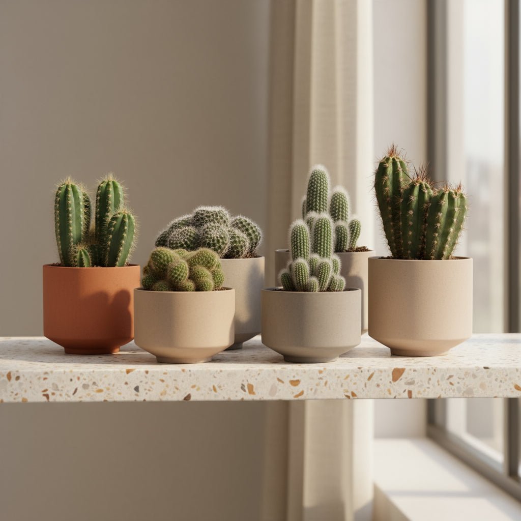 Lot de 6 Cactus - 12 x 20 cm - Verdeia