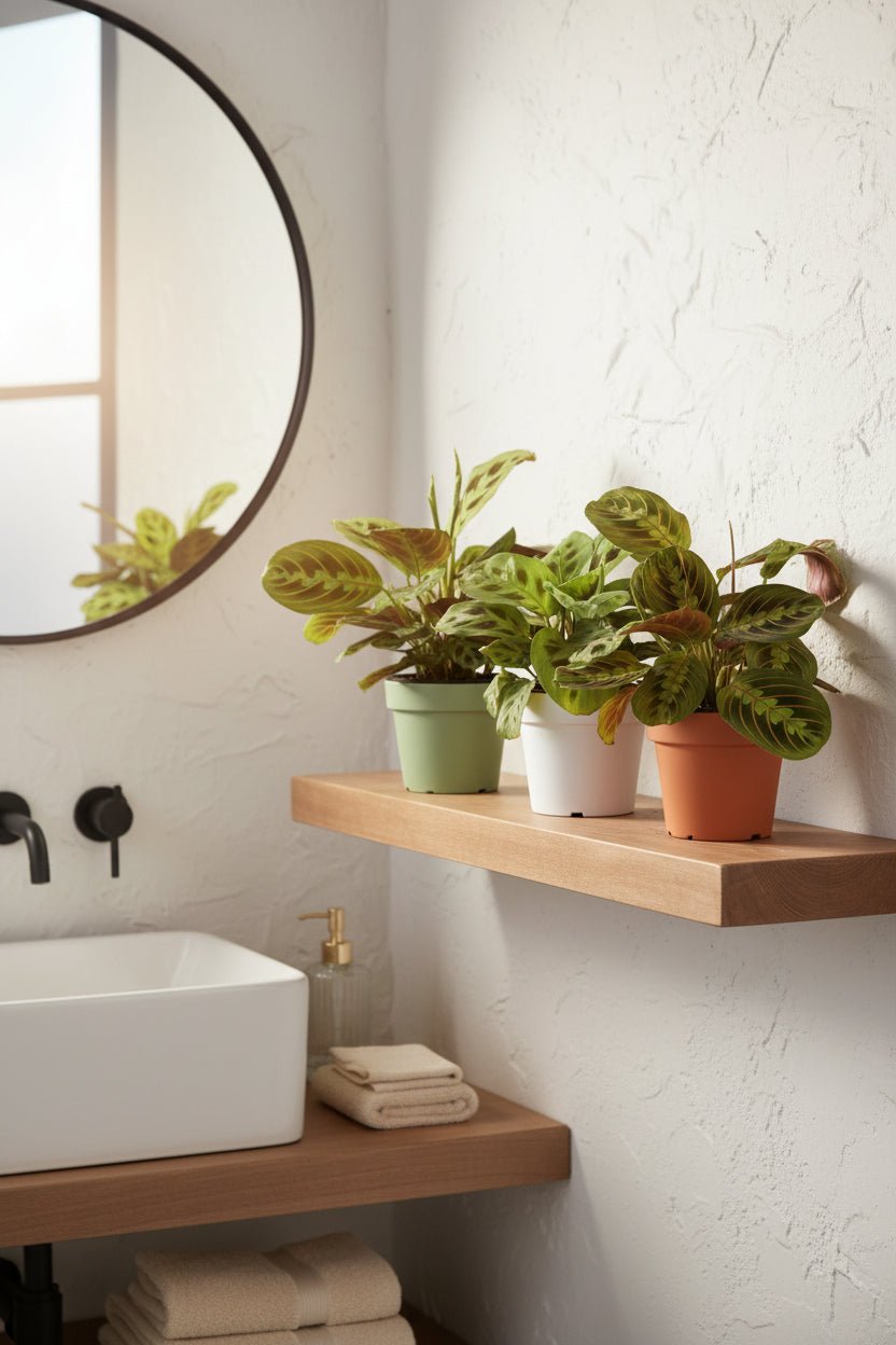 Maranta Leuconeura Mix — Lot de 3 variétés - H30 cm | Pot Ø12 cm - Verdeia - 3