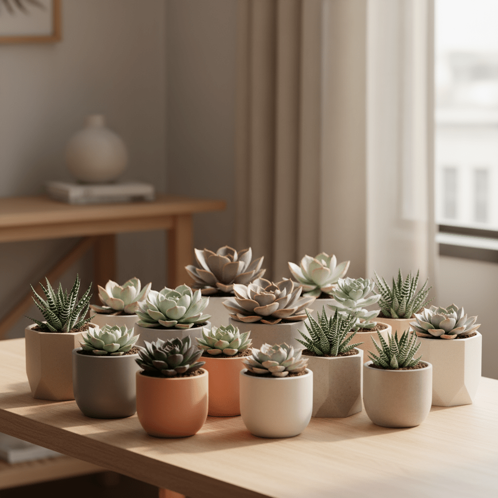 Mix de succulentes / Plantes grasses assorties – Lot de 18 – D8,5 x H10 cm - Verdeia - 3