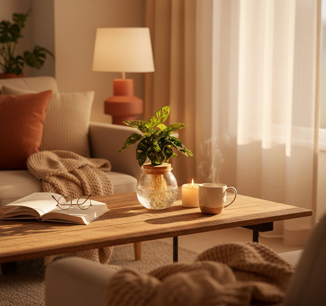 Monstera Adansonii en frasco de vidrio con tapón – Ø12 cm – H25 cm - Verdeia - 5