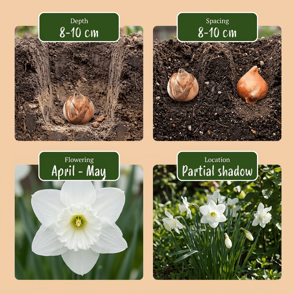 Mezcla de narcisos botánicos blancos — Bulbos calibre 10/12 - Verdeia - 6