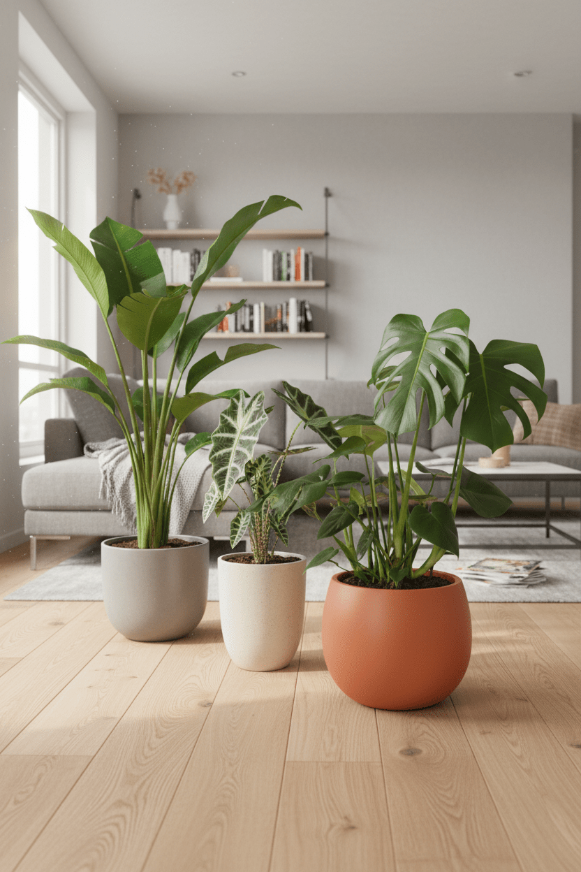 Monstera + Alocasia Zebrina + Strelitzia pack — Tropical trio — 3 plants - Verdeia - 4