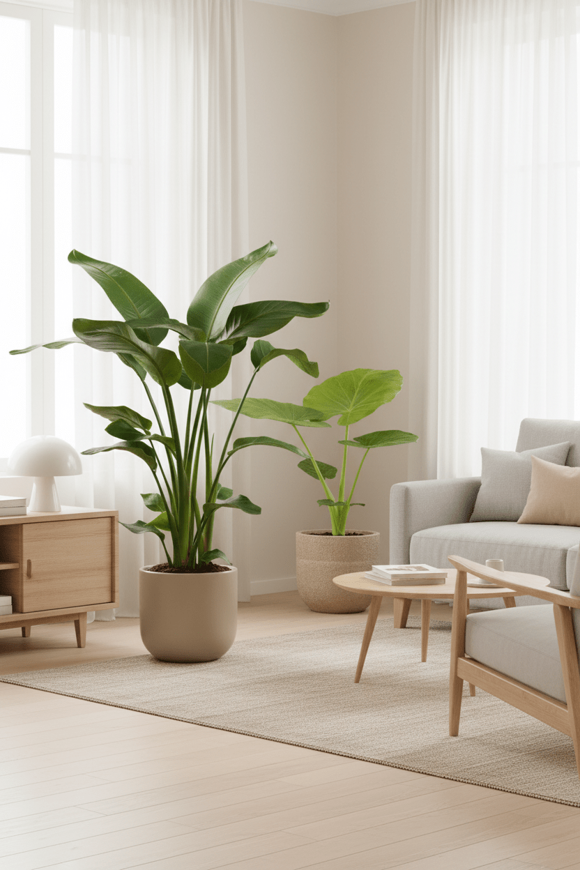 Pack Strelitzia Nicolai + Alocasia Macrorrhiza — Ave del paraíso + Oreja de elefante — 2 plantas - Verdeia - 3