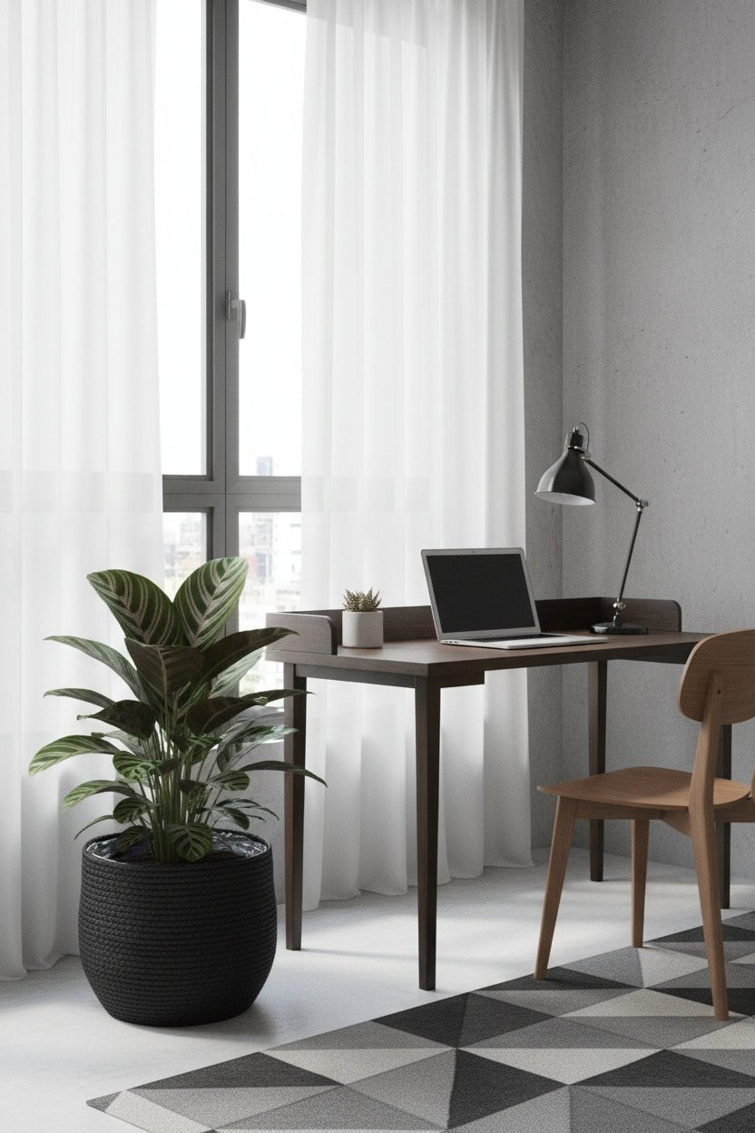 Cesta Jorck Negra — Maceta de fibras naturales Ø26 cm - Verdeia - 5