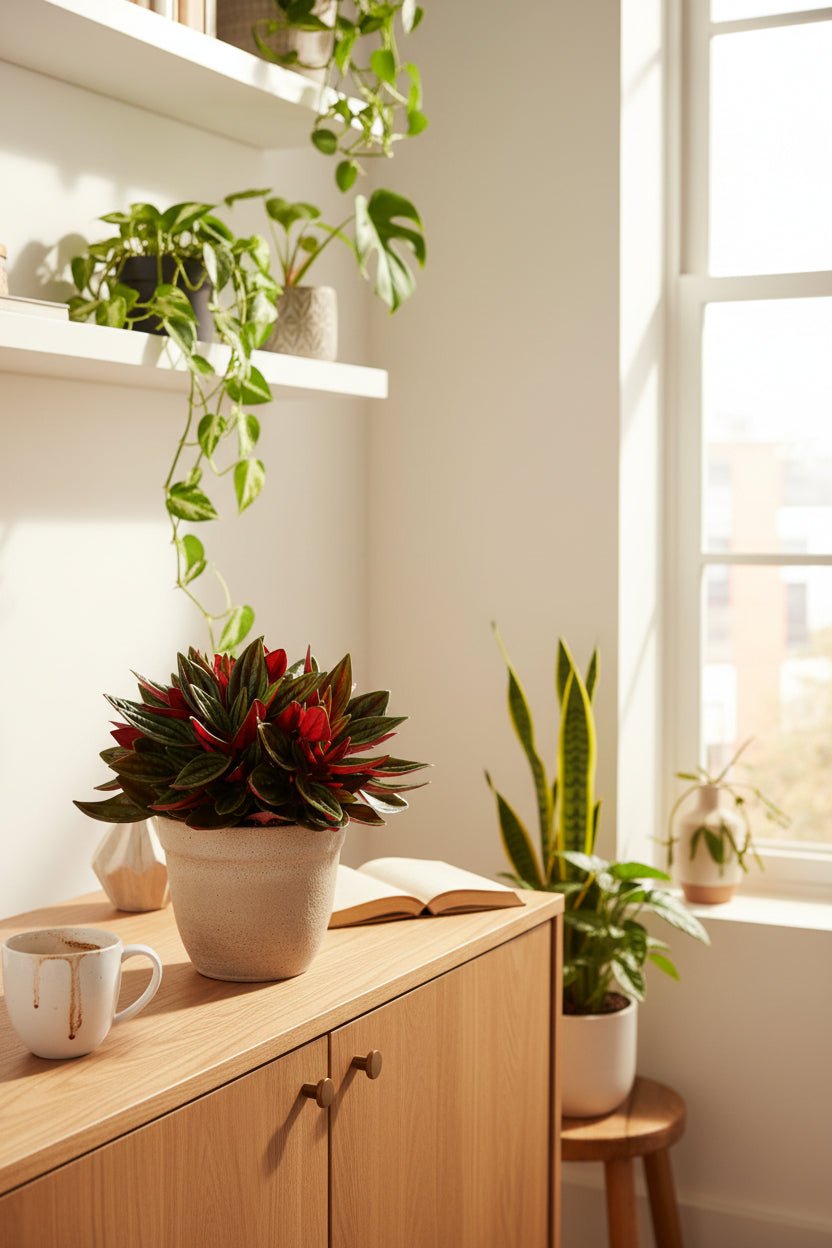 Peperomia caperata ‘Rosso’ — Ø11 cm — H15 cm - Verdeia - 5