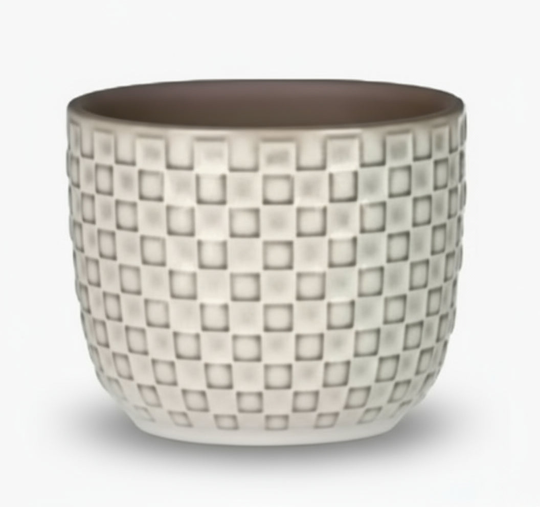 Pot en Céramique Relief Blanc - Verdeia