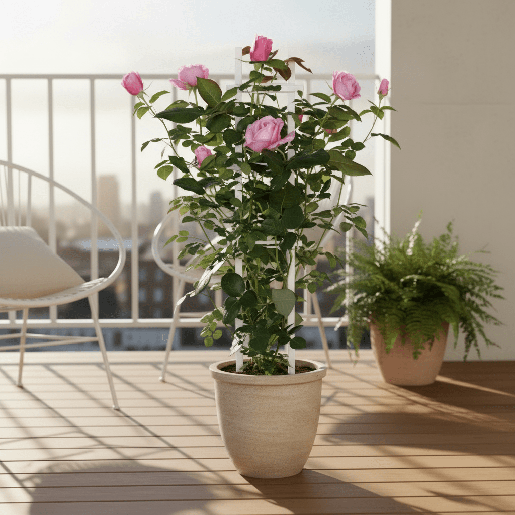 Rosa Crazy in love ‘Pink’ – Rosal trepador rosa – D15cm x A65cm - Verdeia - 4