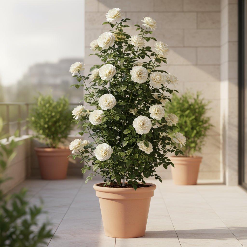 Rosa Crazy in Love ‘Vainilla’ – Rosal trepador crema – D15cm x A65cm - Verdeia - 3