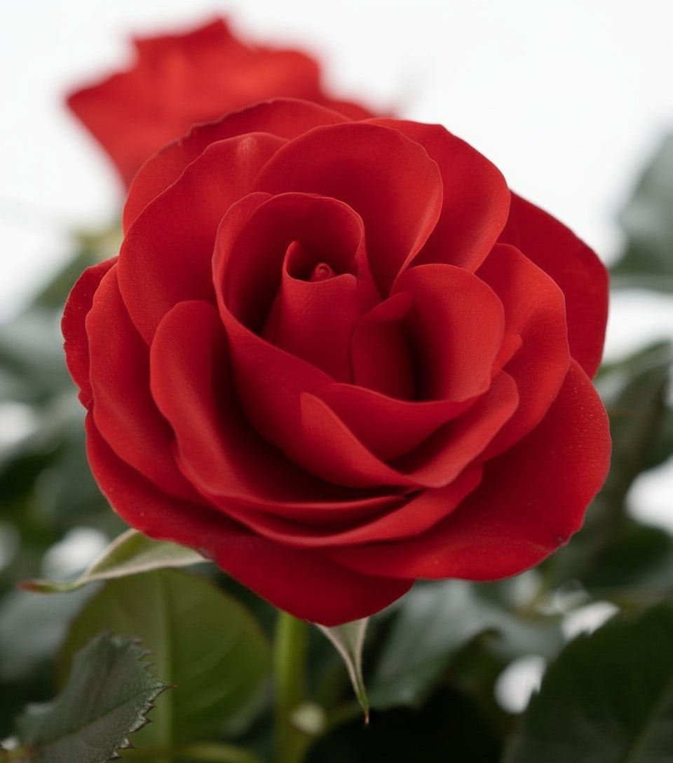 Roseira anã vermelha — Ø12 x A30 cm — Pronta a colocar — Cerâmica verde - Verdeia - 2