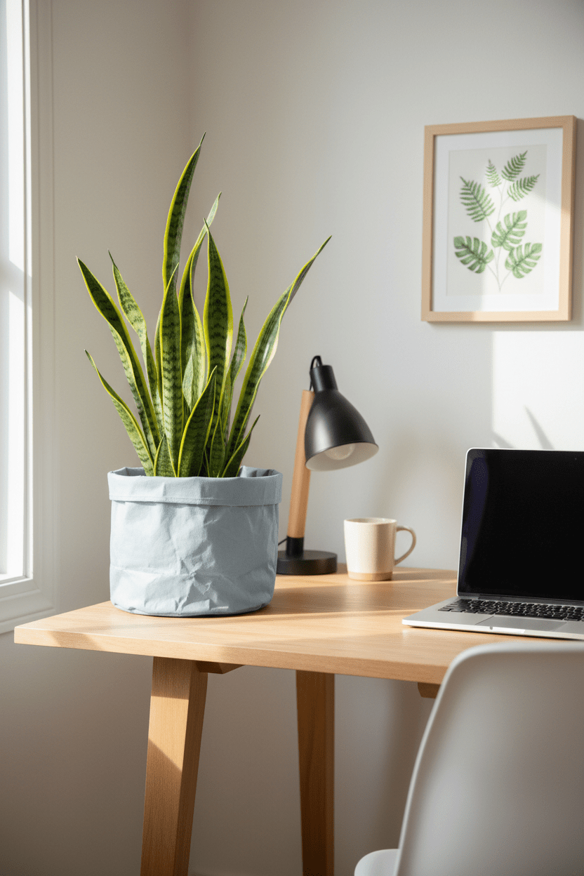 Bolsa oculta - maceta azul - gris — Tela impermeable - Verdeia - 4