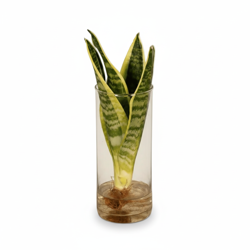 Sansevieria – Tchynin jazyk (Hadí rostlina) ve skleněném válci D12 x V30 cm - Verdeia - 1