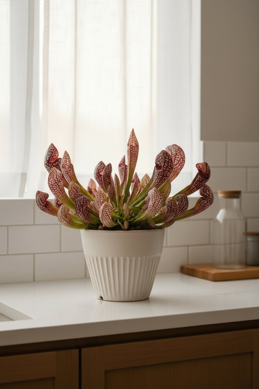 Sarracenia ‘Scarlet Belle’ – Planta carnívora – D12 x A20 cm - Verdeia - 3
