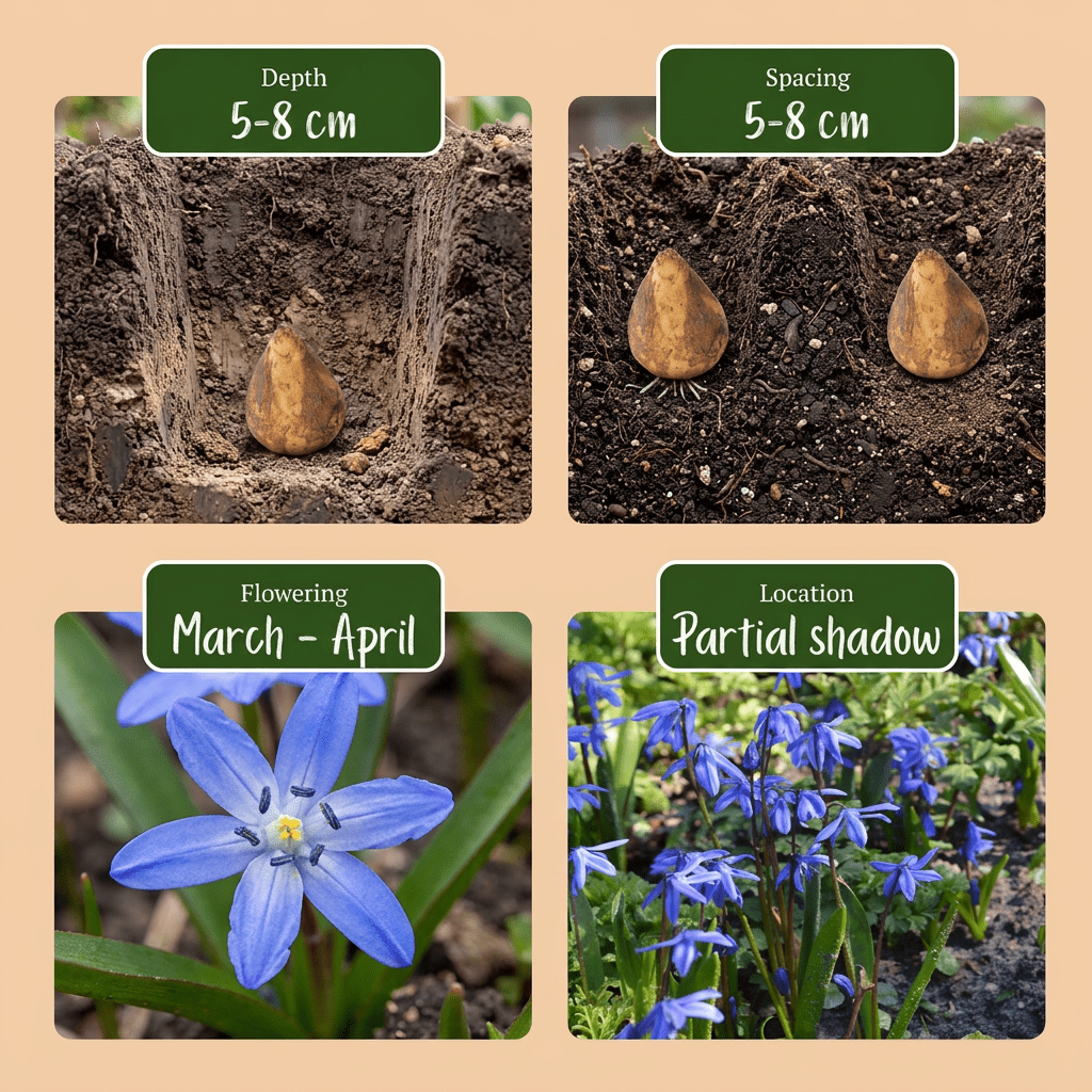 Escila de Siberia (Scilla siberica) — Bulbos calibre 7/8 - Verdeia - 9
