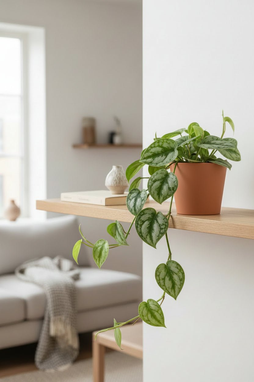 Scindapsus Pictus Trebie — Silver Pothos — Ø12 cm — H25 cm - Verdeia - 4