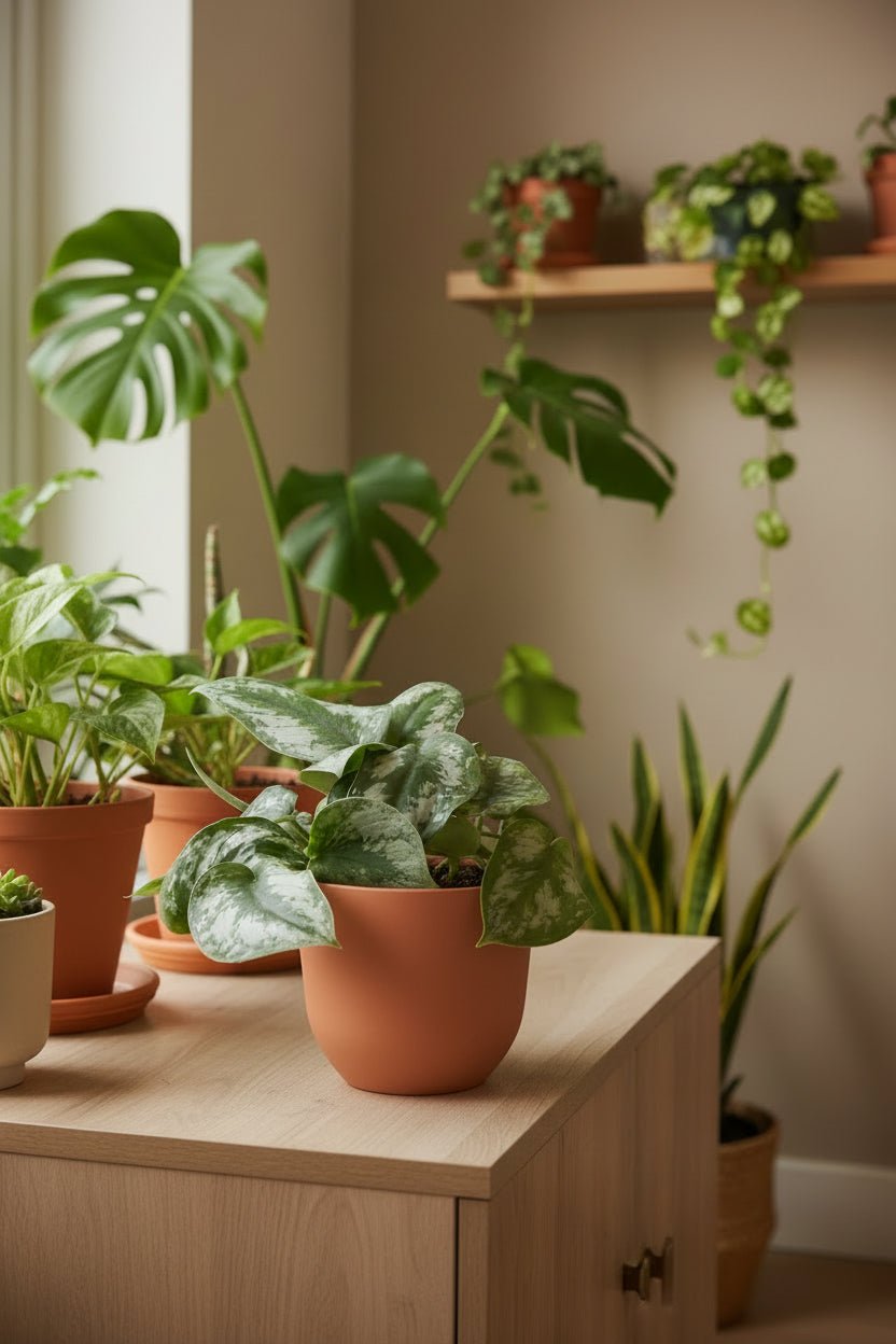 Scindapsus Pictus Trebie — Silver Pothos — Ø12 cm — H25 cm - Verdeia - 5