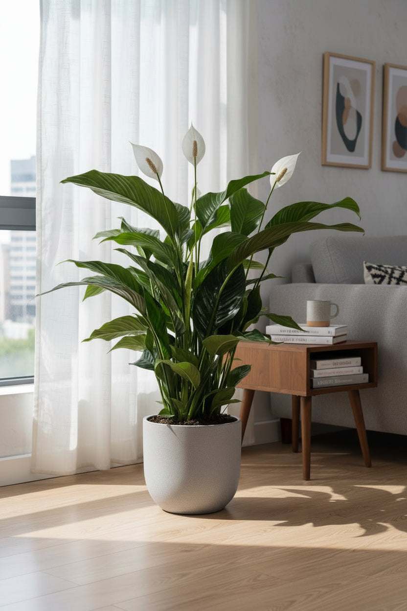 Spathiphyllum Bellini (Flor de lluna) - Ø24cm - H100cm - Verdeia - 4