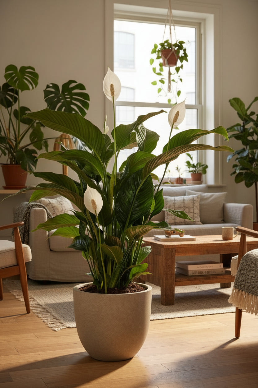 Spathiphyllum Bellini (Flor de lluna) - Ø24cm - H100cm - Verdeia - 5