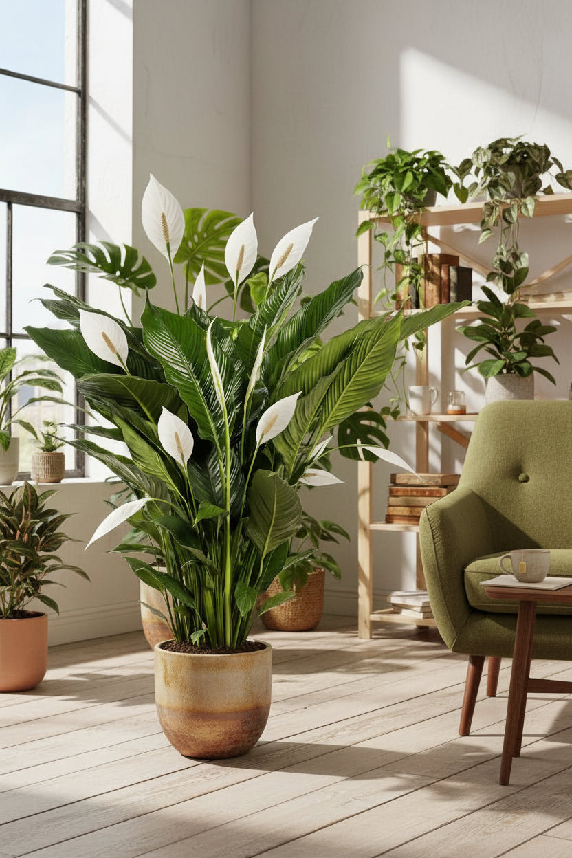 Spathiphyllum Sweet Sebastiano — Mondblume — Ø24 cm — H110 cm - Verdeia - 5